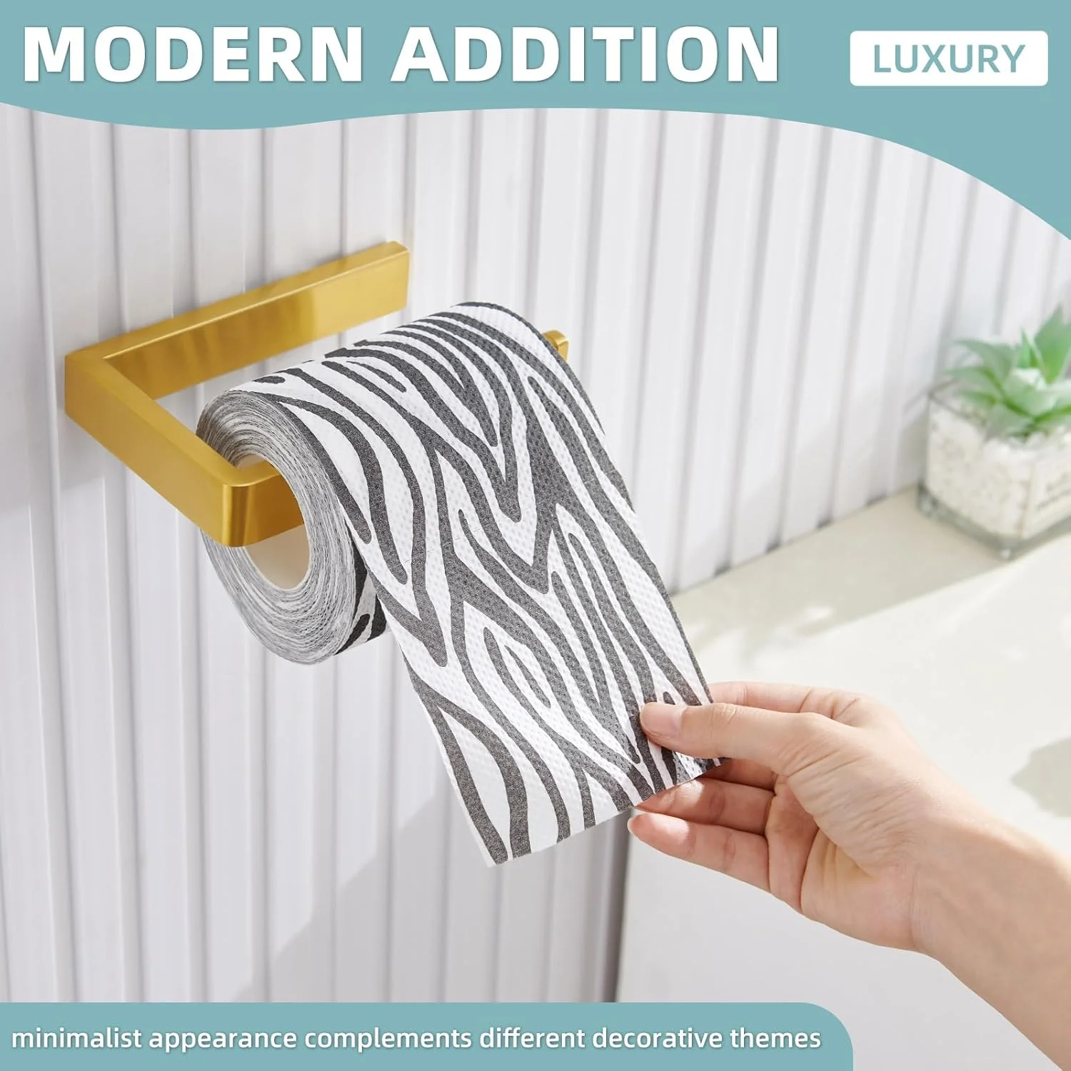 Toilet Paper Holder Brushed Gold