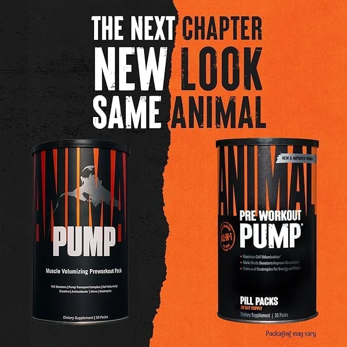 یونیورسال نوتریشن Animal Pump، بسته 30 عددی