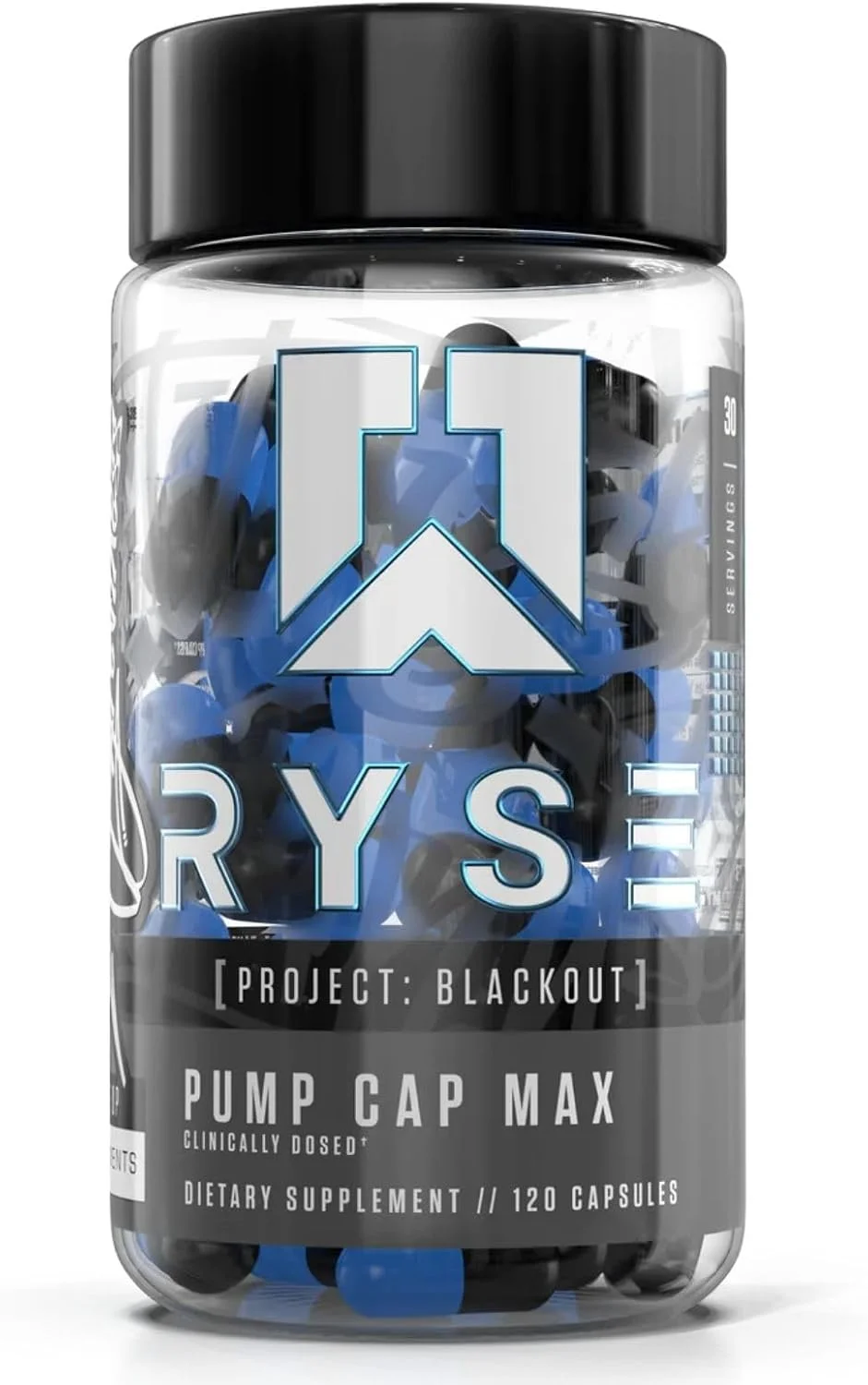 کپسول های افزایش پمپ عضله بدون محرک رایز آپ Project Blackout Pump Cap Max | فرمول افزایش پمپ بدون محرک | نیترات بتائین و پپتیدهای سیترولین برای حداکثر جریان خون عضلانی | 120 عدد