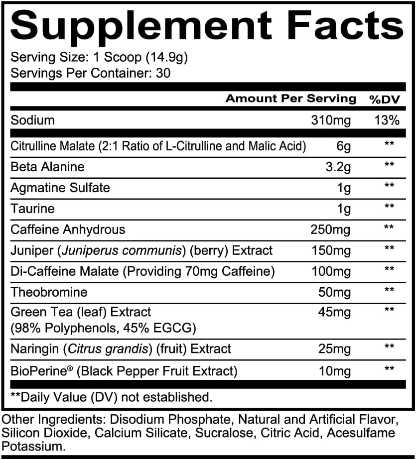 Redcon1 Total War - Pre Workout, 30 Servings (Vice City)