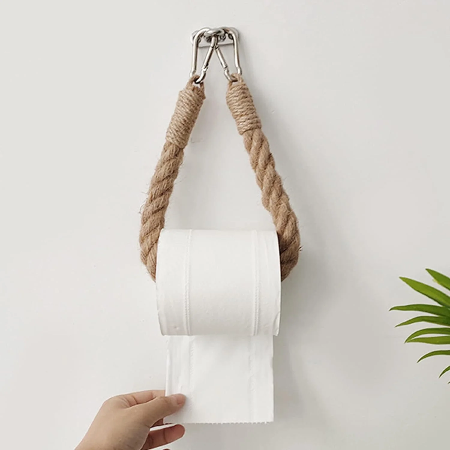 جای دستمال توالت LIU - نگهدارنده حوله دیواری طنابی به سبک دریایی برای دکوراسیون آشپزخانه و حمام خانه های روستایی