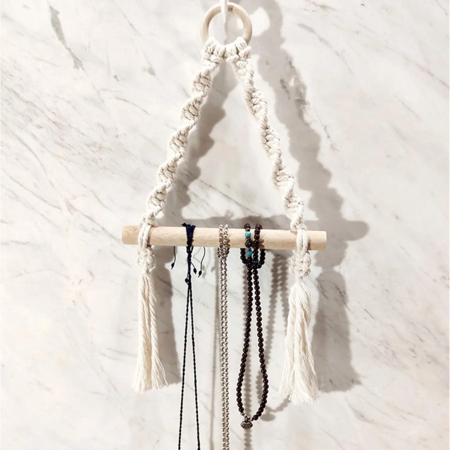 جای دستمال توالت LIU - نگهدارنده حوله دیواری طنابی به سبک دریایی برای تزئینات حمام هتل خانه روستایی