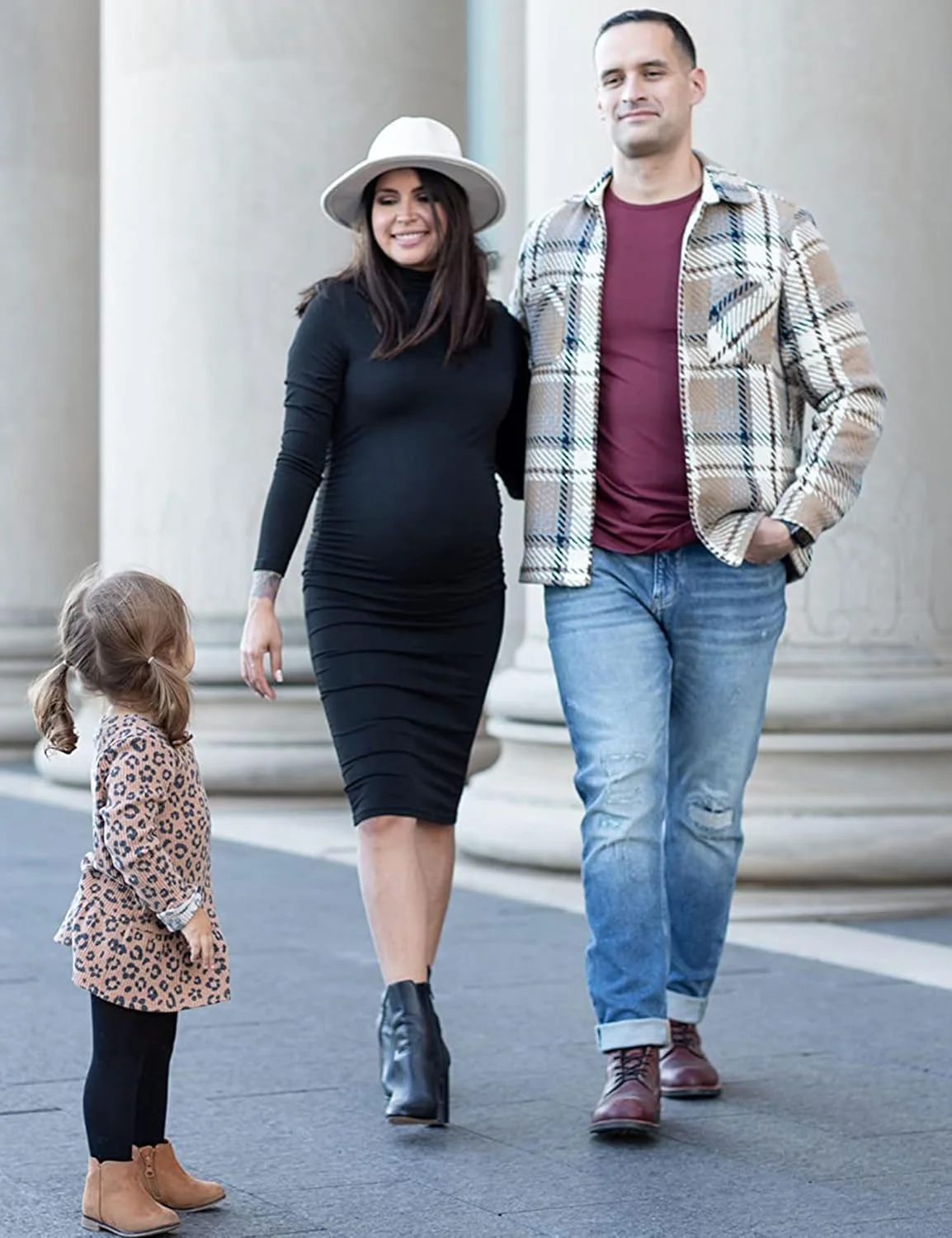 لباس بارداری یقه اسکی و آستین بلند Yeshape با طراحی چین دار در پهلو مناسب استفاده روزمره، جشن نوزاد و عکاسی بارداری لباس بارداری یقه اسکی و آستین بلند Yeshape با طراحی چین دار در پهلو مناسب استفاده روزمره، جشن نوزاد و عکاسی بارداری