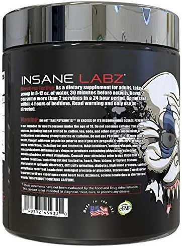 پودر قبل از تمرین افزایش دهنده انرژی و پمپ تستوسترون Insane Labz Psychotic Test با DMAE Bitartrate، D Aspartic Acid، کراتین HCL و گلیسرول مونواستئارات، 30 سروینگ، انگور پودر قبل از تمرین افزایش دهنده انرژی و پمپ تستوسترون Insane Labz Psychotic Test با DMAE Bitartrate، D Aspartic Acid، کراتین HCL و گلیسرول مونواستئارات، 30 سروینگ، انگور