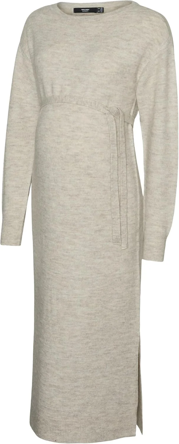 لباس بافتنی زنانه بارداری ورو مدا مدل Vmmlefile Ls Boatneck Calf Dress Noos (تک عددی)