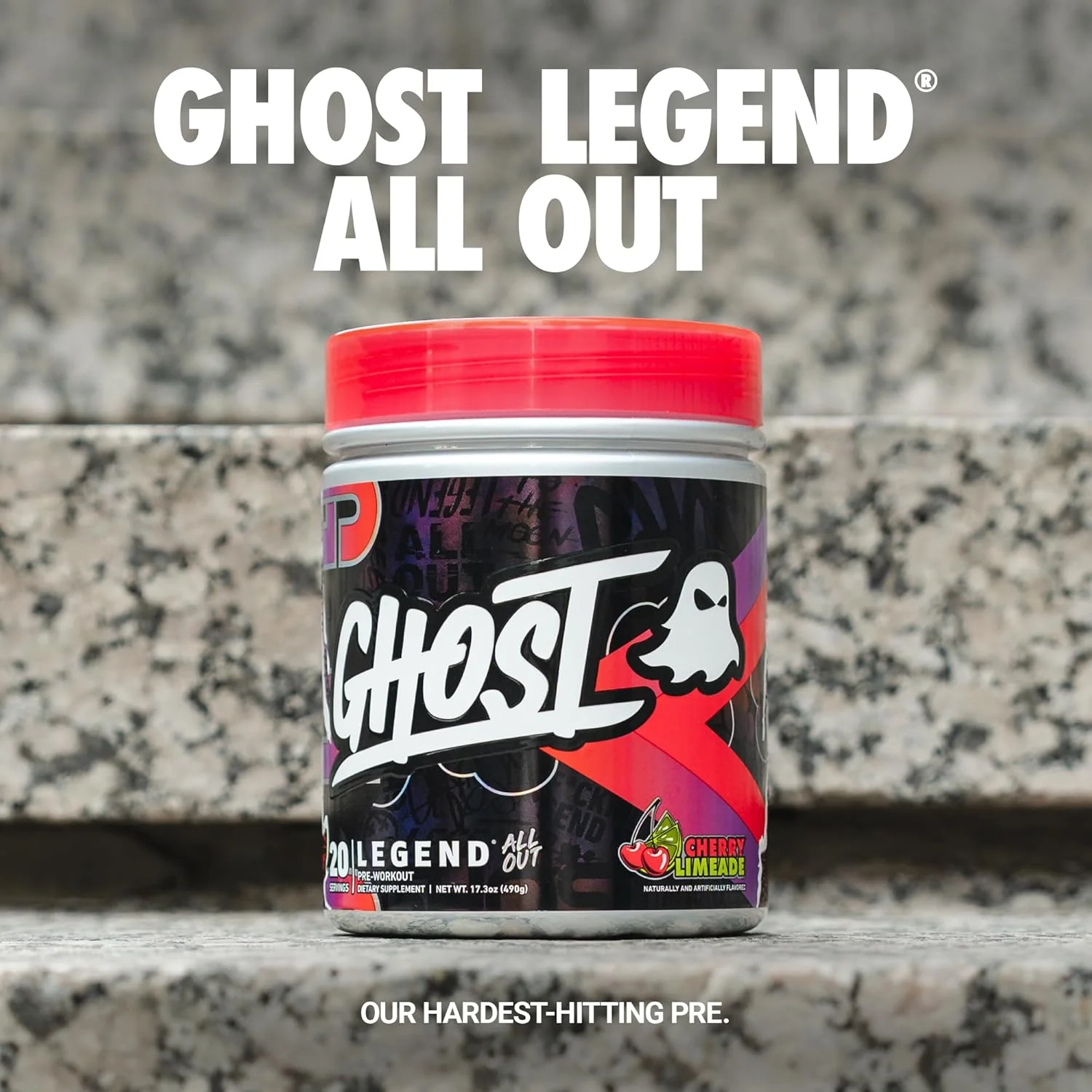 پودر مکمل قبل از تمرین GHOST Legend All Out، طعم گیلاس لیمویی - 20 سروینگ - مکمل قبل از تمرین برای مردان و زنان - انرژی و پمپاژ - ترکیب کافئین، ال-سیترولین و بتا آلانین - بدون شکر پودر مکمل قبل از تمرین GHOST Legend All Out، طعم گیلاس لیمویی - 20 سروینگ - مکمل قبل از تمرین برای مردان و زنان - انرژی و پمپاژ - ترکیب کافئین، ال-سیترولین و بتا آلانین - بدون شکر