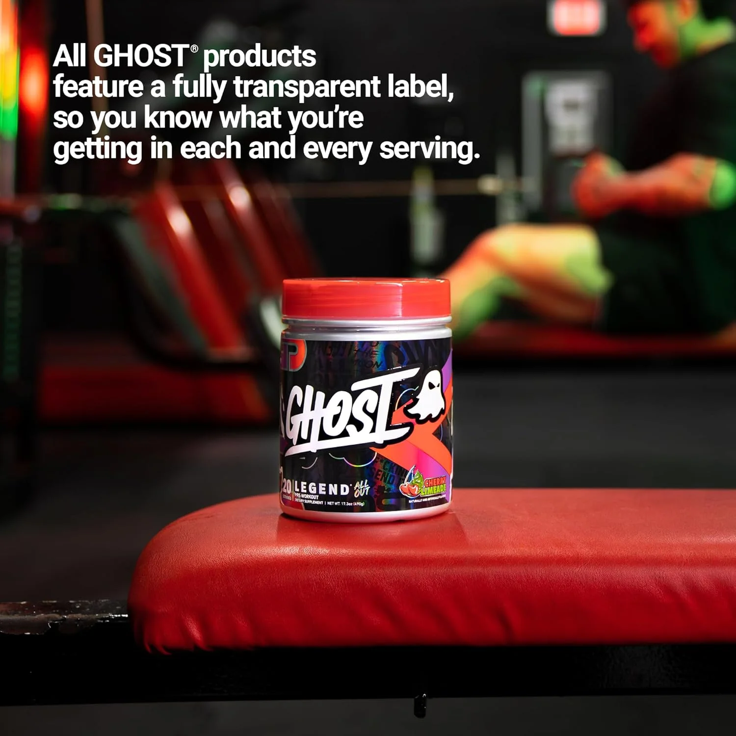 پودر مکمل قبل از تمرین GHOST Legend All Out، طعم گیلاس لیمویی - 20 سروینگ - مکمل قبل از تمرین برای مردان و زنان - انرژی و پمپاژ - ترکیب کافئین، ال-سیترولین و بتا آلانین - بدون شکر پودر مکمل قبل از تمرین GHOST Legend All Out، طعم گیلاس لیمویی - 20 سروینگ - مکمل قبل از تمرین برای مردان و زنان - انرژی و پمپاژ - ترکیب کافئین، ال-سیترولین و بتا آلانین - بدون شکر