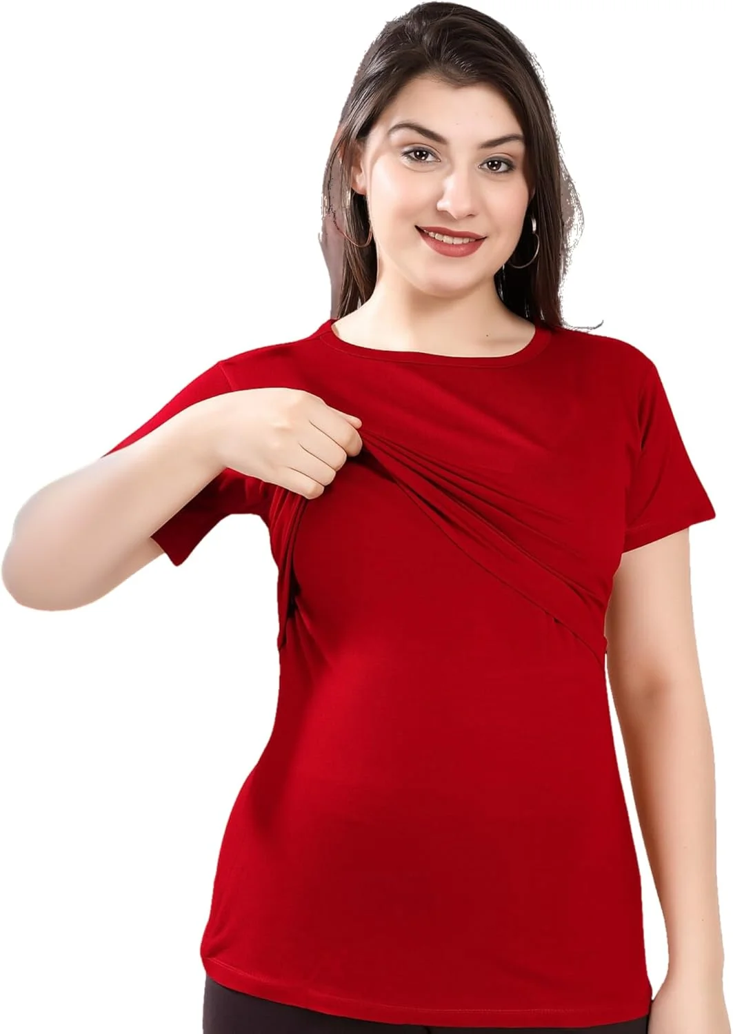 تاپ بارداری و شیردهی TUMMY برای زنان | تیشرت بارداری پوششی شیردهی | تیشرت شیردهی برای شیردهی آسان، تاپ بارداری برای مادران تاپ بارداری و شیردهی TUMMY برای زنان | تیشرت بارداری پوششی شیردهی | تیشرت شیردهی برای شیردهی آسان، تاپ بارداری برای مادران