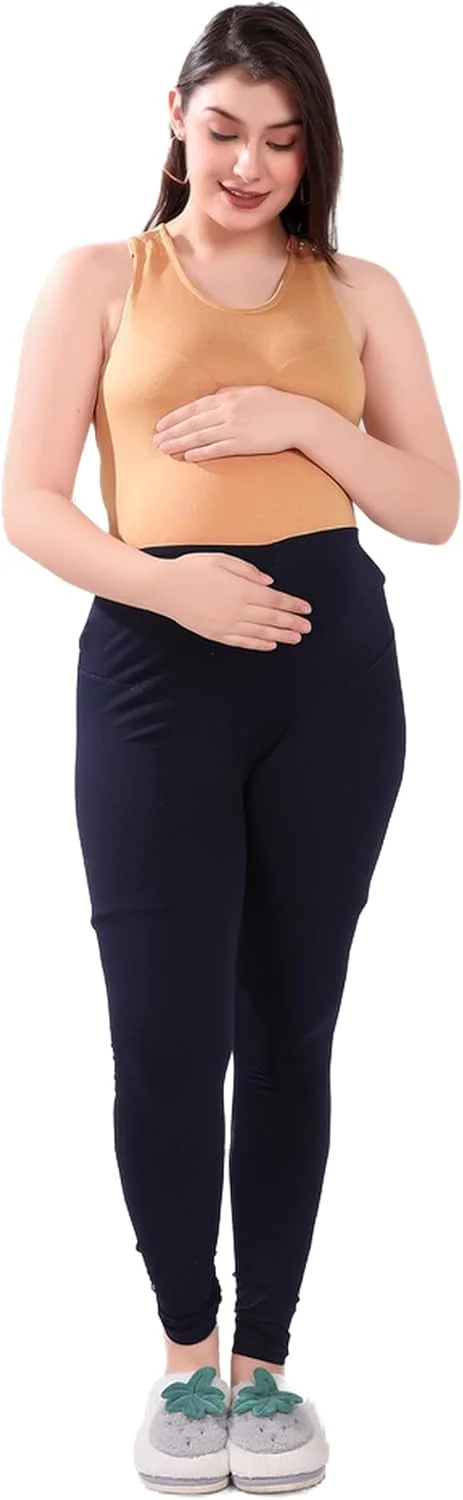 لگ بارداری TUMMY برای زنان باردار | ساپورت شکم کشسان با کمر بلند | شلوار یوگا بارداری راحت و قابل تنفس برای دویدن، تمرین و استفاده روزمره
