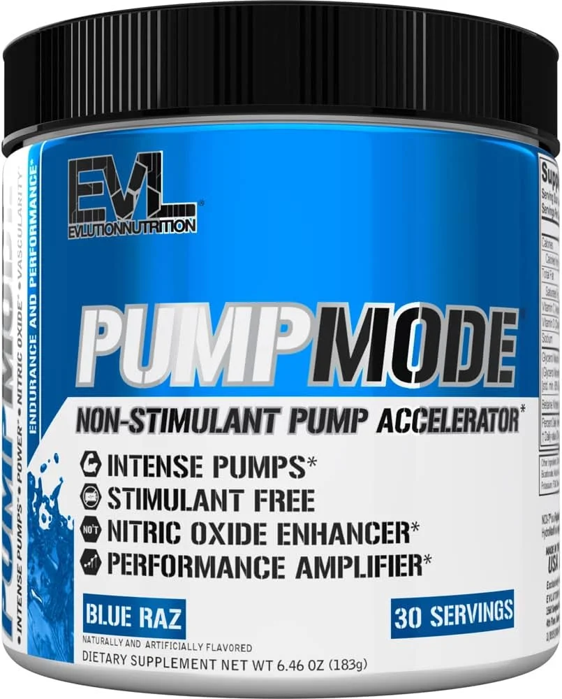 مکمل پمپ نیتریک اکسید Evlution Nutrition Pump Mode - ۳۰ سروینگ (تمشک آبی)