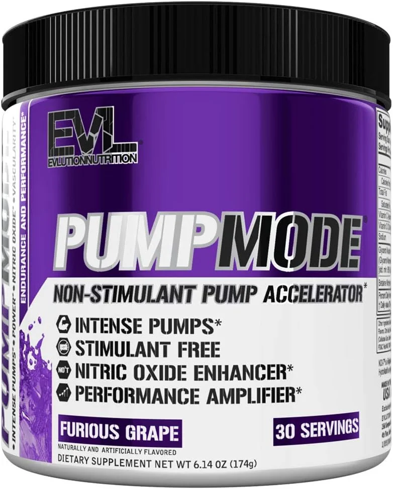 مکمل اکسید نیتریک Evlution Nutrition Pump Mode (انگور خشمگین)