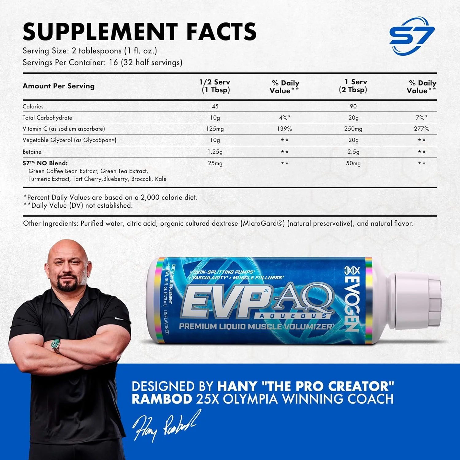 اووژن EVP AQ - حجم دهنده عضلات گلیسرول مایع | مکمل قبل از تمرین برای پمپ، عروق و هیدراتاسیون | مکمل قبل از تمرین ممتاز برای مردان و زنان | بدون طعم | 473 میلی لیتر اووژن EVP AQ - حجم دهنده عضلات گلیسرول مایع | مکمل قبل از تمرین برای پمپ، عروق و هیدراتاسیون | مکمل قبل از تمرین ممتاز برای مردان و زنان | بدون طعم | 473 میلی لیتر