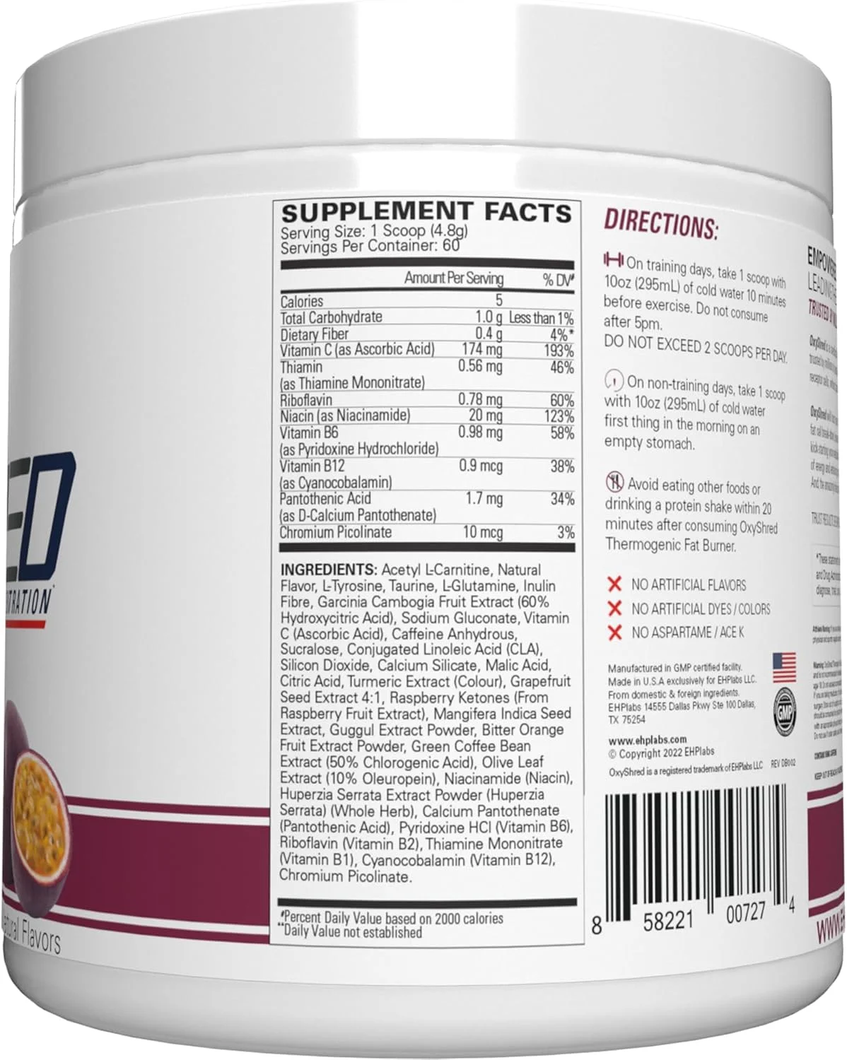چربی سوز ترموژنیک OxyShred ای اچ پی لبز - مکمل کاهش وزن، تقویت کننده انرژی، قبل از تمرین، تقویت کننده متابولیسم، دفع آب انبه 60 سروینگ (پشن فروت) چربی سوز ترموژنیک OxyShred ای اچ پی لبز - مکمل کاهش وزن، تقویت کننده انرژی، قبل از تمرین، تقویت کننده متابولیسم، دفع آب انبه 60 سروینگ (پشن فروت)