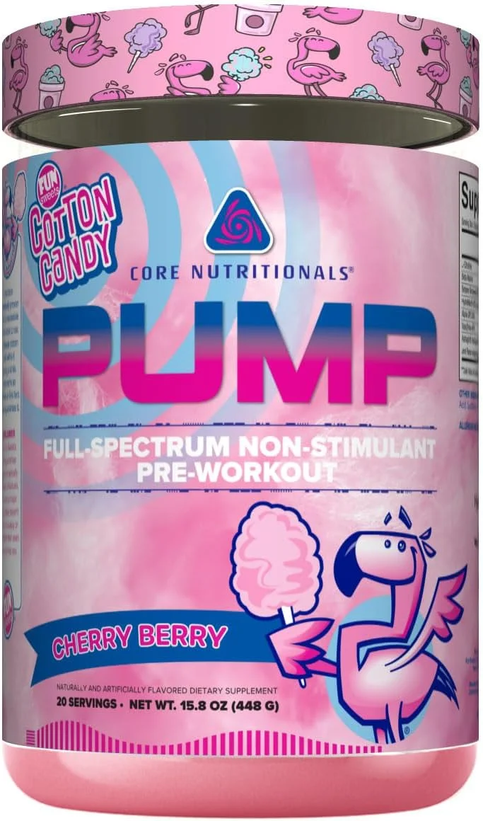 مکمل قبل از تمرین بدون محرک Core Nutritionals Pump با طیف کامل، حاوی نیترات N03T، پیک02، آلفا GPC، برای حداکثر پمپ، قدرت و عملکرد، 20 سروینگ (پشمک آب نباتی Fun Sweets با طعم گیلاس و توت) مکمل قبل از تمرین بدون محرک Core Nutritionals Pump با طیف کامل، حاوی نیترات N03T، پیک02، آلفا GPC، برای حداکثر پمپ، قدرت و عملکرد، 20 سروینگ (پشمک آب نباتی Fun Sweets با طعم گیلاس و توت)