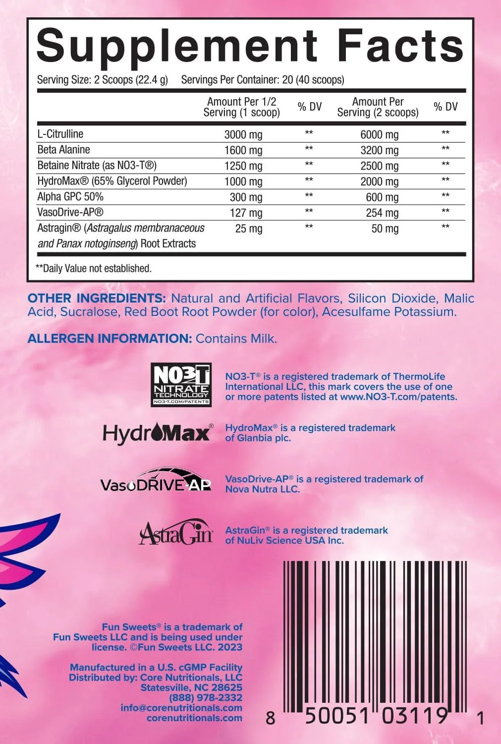 مکمل قبل از تمرین بدون محرک Core Nutritionals Pump با طیف کامل، حاوی نیترات N03T، پیک02، آلفا GPC، برای حداکثر پمپ، قدرت و عملکرد، 20 سروینگ (پشمک آب نباتی Fun Sweets با طعم گیلاس و توت) مکمل قبل از تمرین بدون محرک Core Nutritionals Pump با طیف کامل، حاوی نیترات N03T، پیک02، آلفا GPC، برای حداکثر پمپ، قدرت و عملکرد، 20 سروینگ (پشمک آب نباتی Fun Sweets با طعم گیلاس و توت)