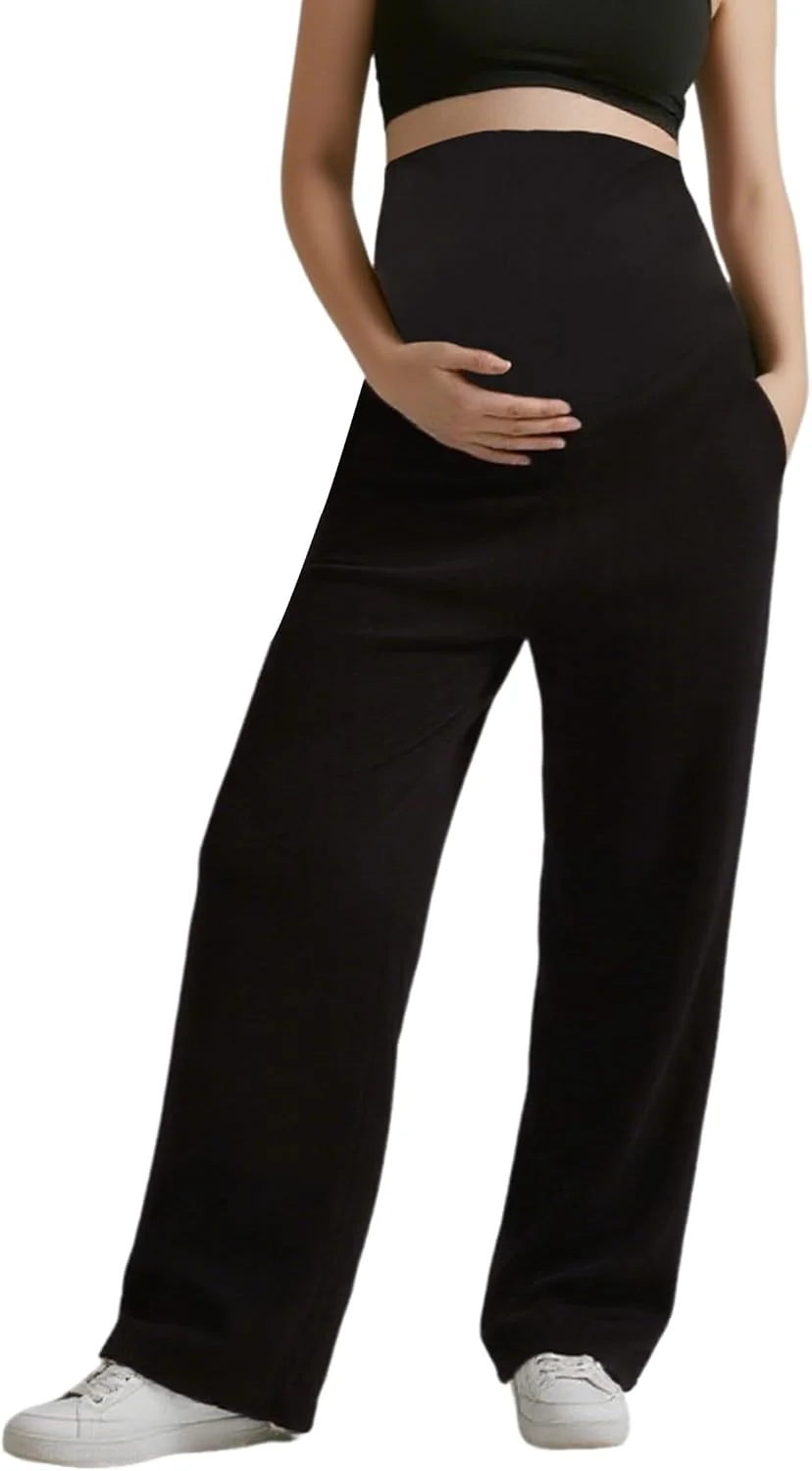 شلوار پالازو بارداری Peauty فوق العاده نرم، روی شکم، پاچه گشاد، کمر بلند، شلوار یوگا بارداری (S-3XL) شلوار پالازو بارداری Peauty فوق العاده نرم، روی شکم، پاچه گشاد، کمر بلند، شلوار یوگا بارداری (S-3XL)