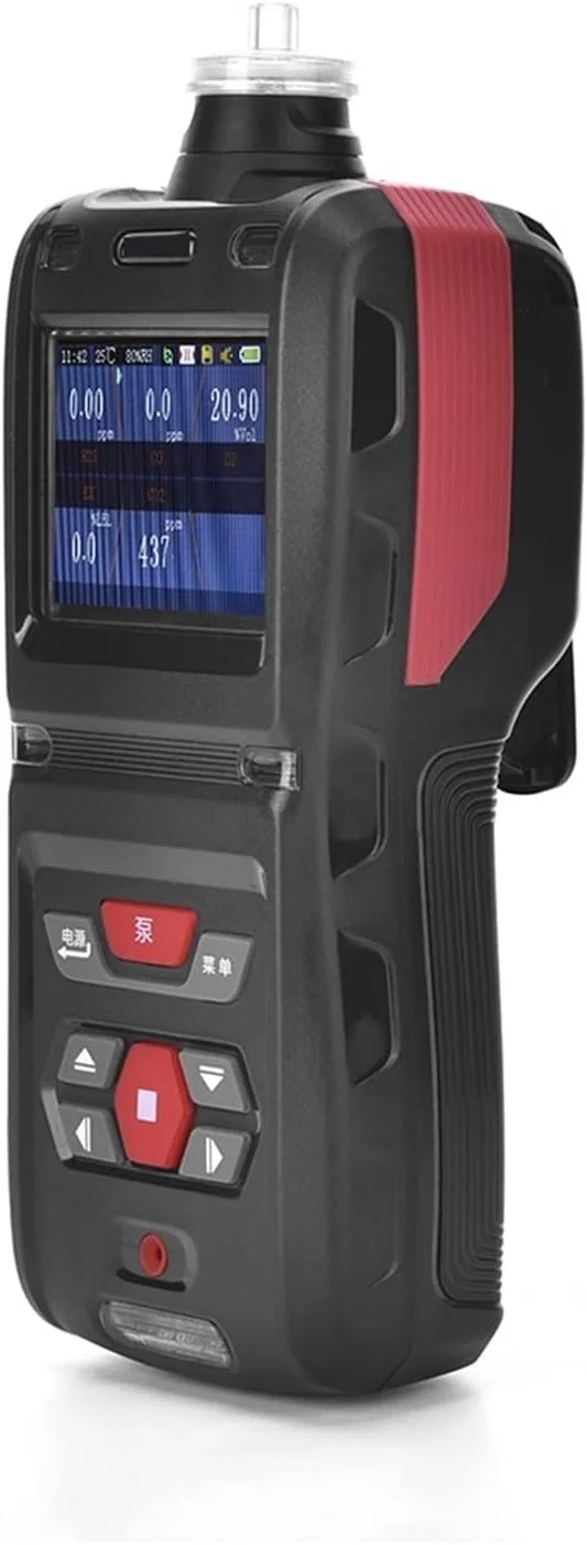 LZFuiop ردیاب گاز، آلارم نشت، تستر گاز سولفید هیدروژن دستی H2S، ردیاب غلظت 0-100ppm، ردیاب نشت گاز مشکی (0-1000ppm)