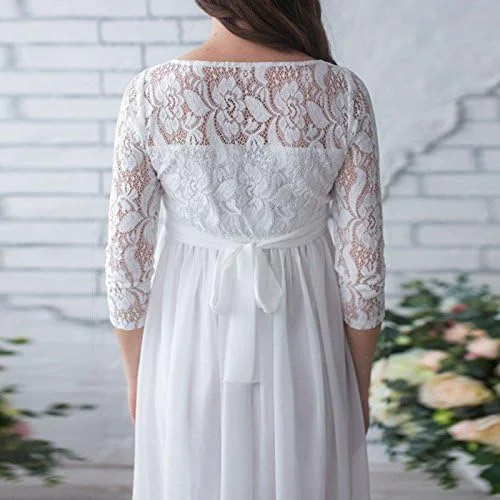 Miolasay Maternity Dress for Photography Chiffon Off-Shoulder Elegant Gown Front Split Long Pregnancy Dresses for Photoshoot Miolasay Maternity Dress for Photography Chiffon Off-Shoulder Elegant Gown Front Split Long Pregnancy Dresses for Photoshoot