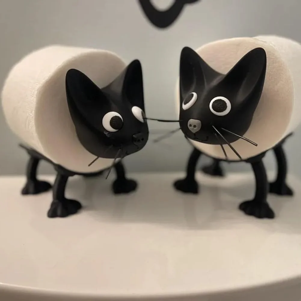 جا دستمال توالت، پخش کننده دستمال توالت برای دکور اتاق نشیمن و اتاق خواب - مشکی مدل A