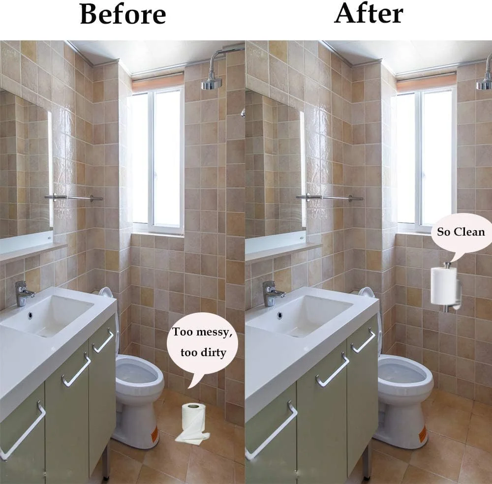 جا دستمال کاغذی توالت جامد، استیل ضد زنگ SUS304 نیکل برس خورده، نصب دیواری، جا دستمال کاغذی چسبی