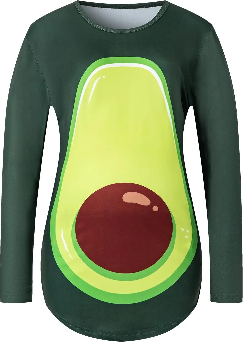 تی شرت بارداری زنانه Kewlent، آستین بلند، طرح هالووین، سبز، سایز XL