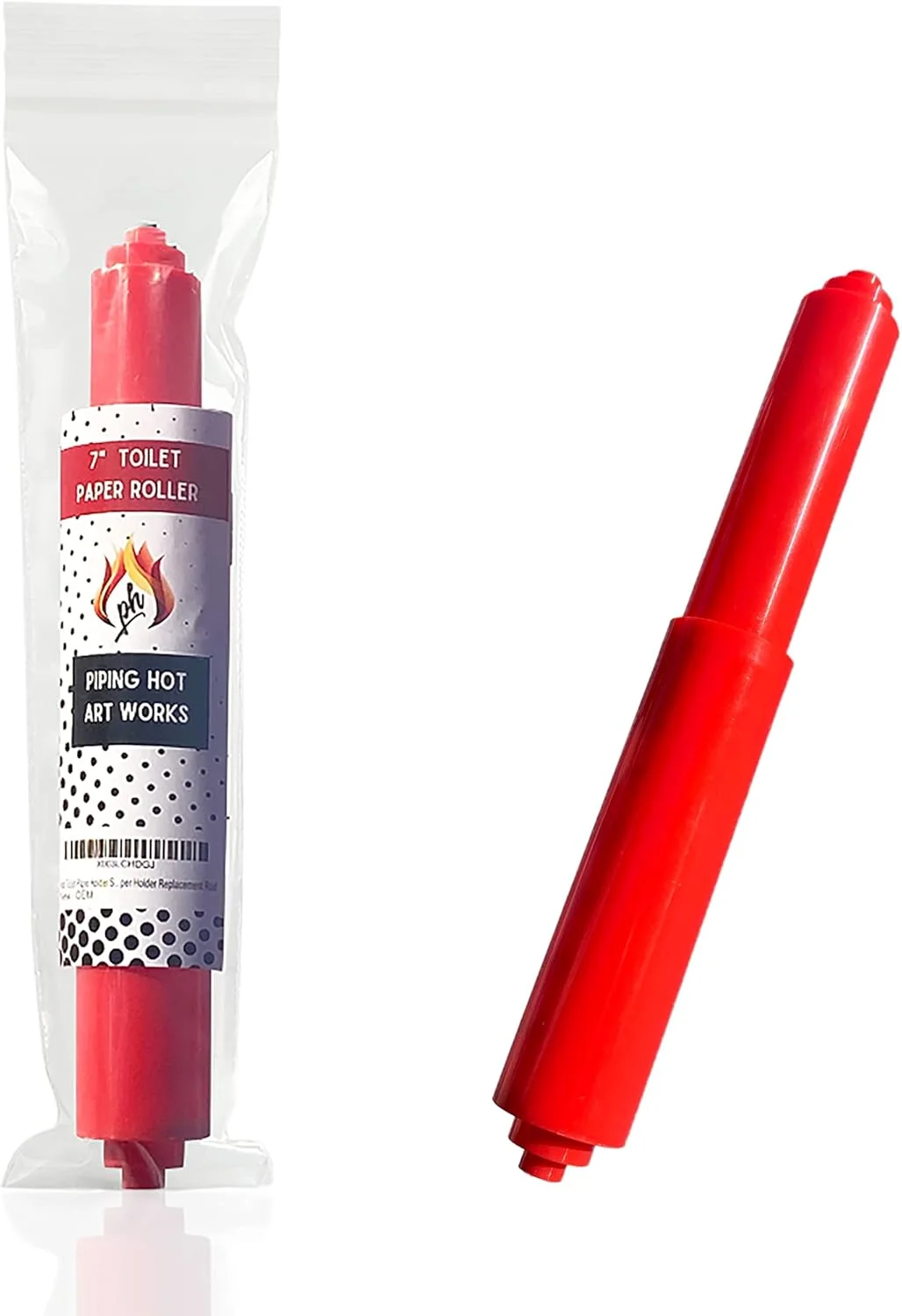 میله فنری قرمز نگهدارنده دستمال توالت | جایگزین غلطک دستمال توالت | میله جایگزین نگهدارنده دستمال توالت سایز استاندارد و 7 اینچ