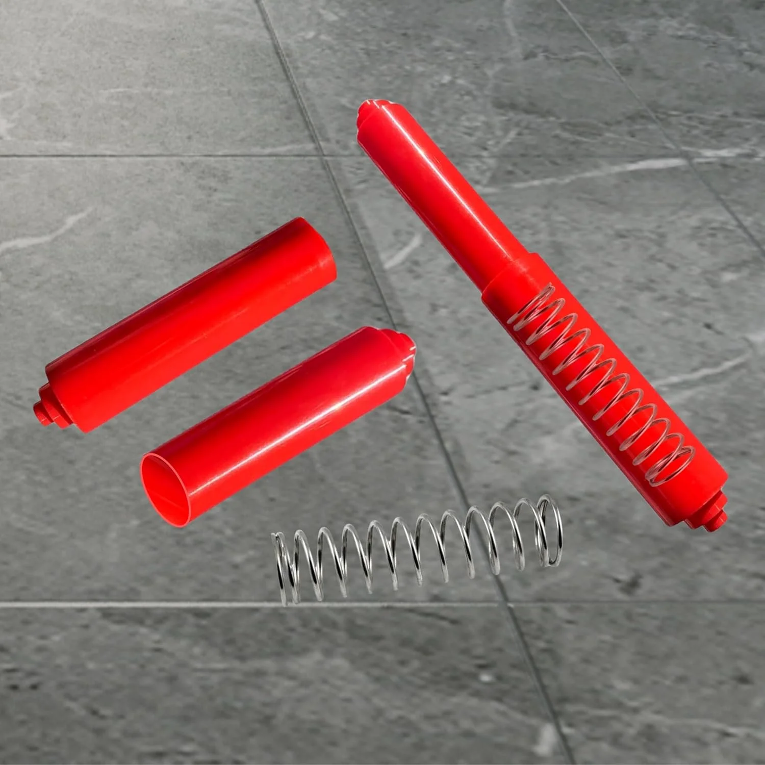 میله فنری قرمز نگهدارنده دستمال توالت | جایگزین غلطک دستمال توالت | میله جایگزین نگهدارنده دستمال توالت سایز استاندارد و 7 اینچ