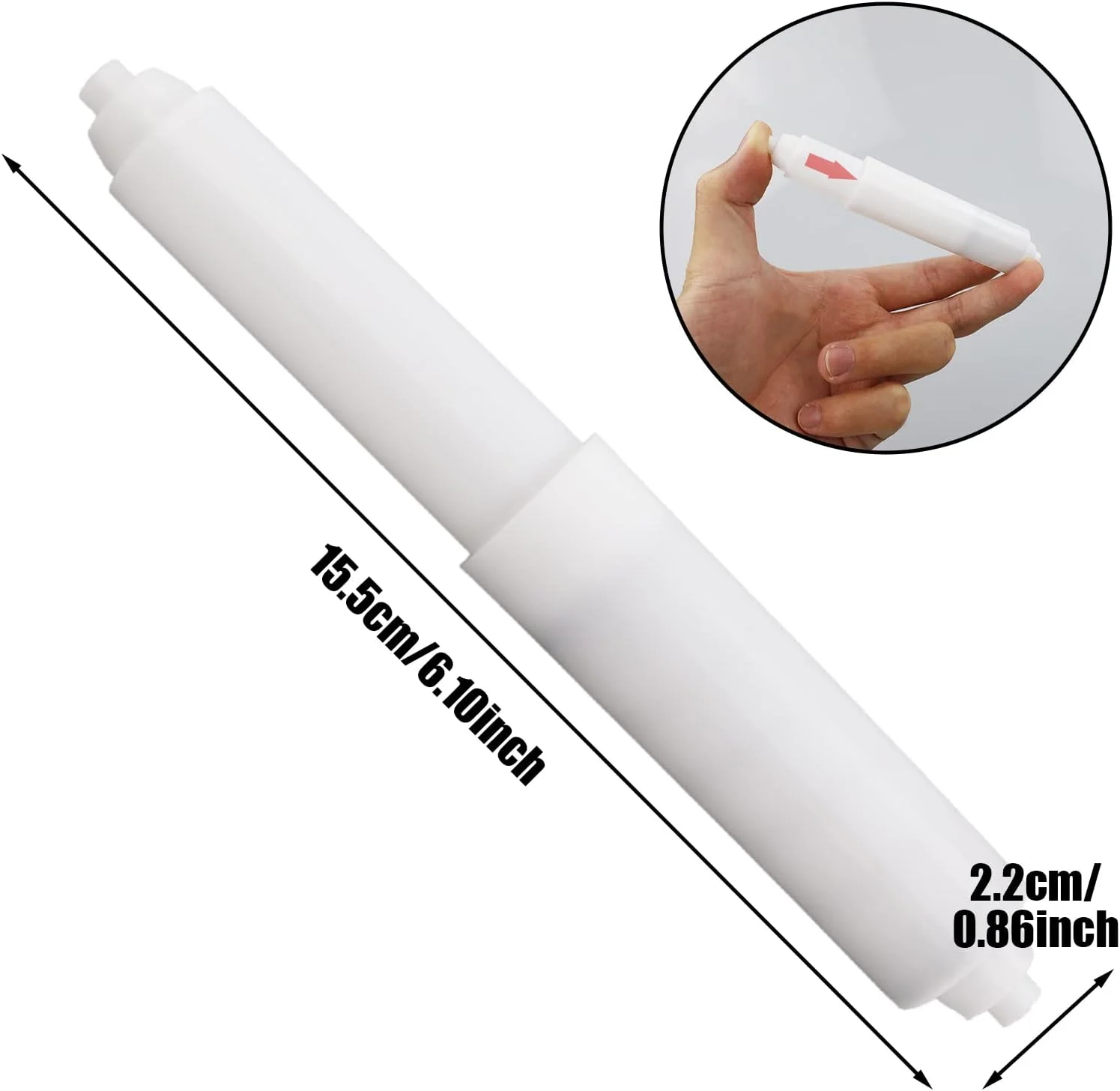 نگهدارنده دستمال توالت 3 عددی، نگهدارنده رول دستمال کاغذی پلاستیکی، فنری، جایگزین توالت فرنگی