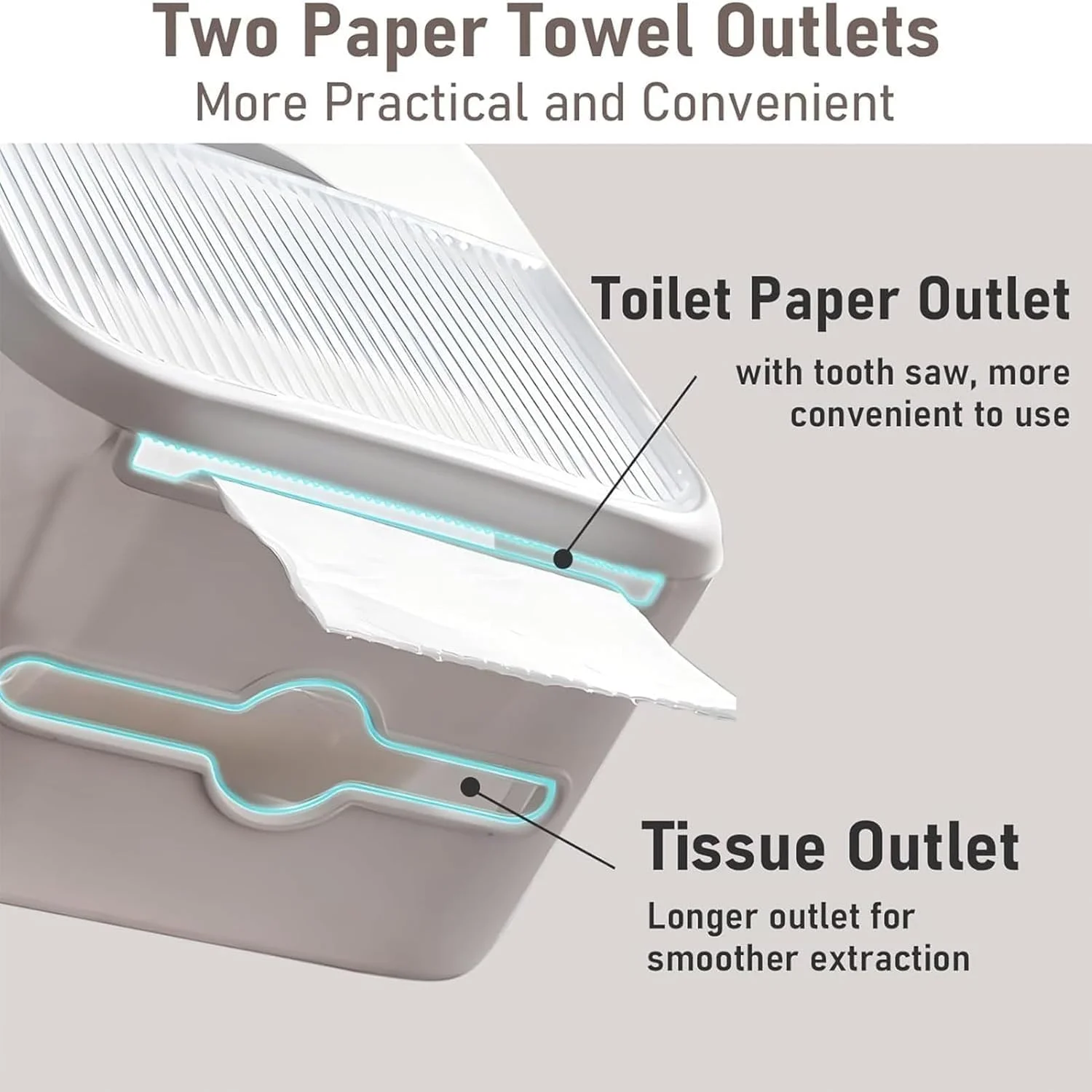 جا دستمال کاغذی دیواری با محفظه دستمال توالت - جا دستمال کاغذی خود چسب با کشوی ذخیره سازی و جعبه ذخیره سازی چند منظوره برای سازماندهی حمام (سفید)