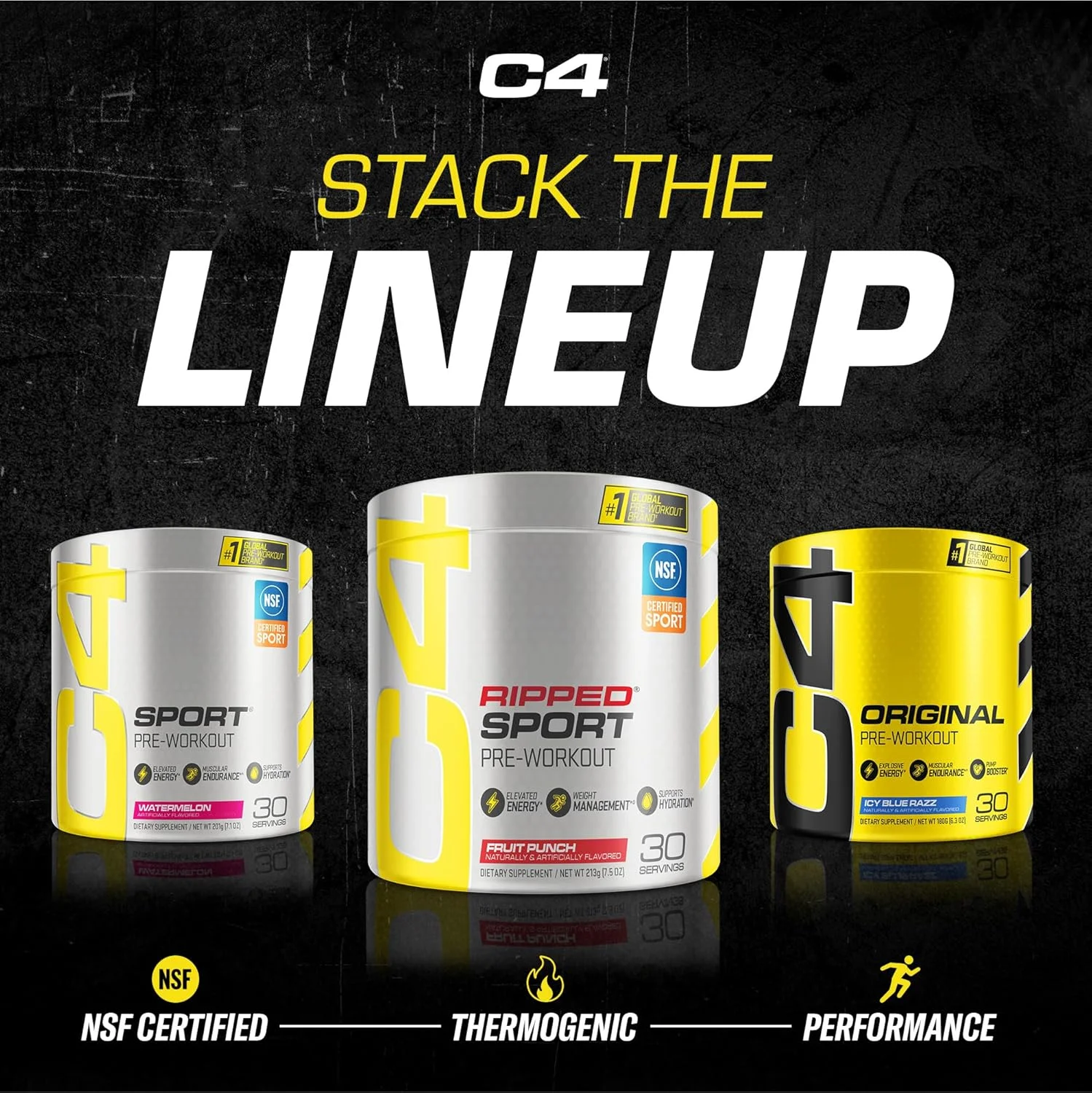 پودر مکمل قبل از تمرین سلکور C4 Ripped Sport با طعم پانچ میوه - دارای گواهینامه NSF برای ورزش + مکمل انرژی قبل از تمرین بدون شکر برای مردان و زنان | 135 میلی گرم کافئین | 30 سروینگ پودر مکمل قبل از تمرین سلکور C4 Ripped Sport با طعم پانچ میوه - دارای گواهینامه NSF برای ورزش + مکمل انرژی قبل از تمرین بدون شکر برای مردان و زنان | 135 میلی گرم کافئین | 30 سروینگ