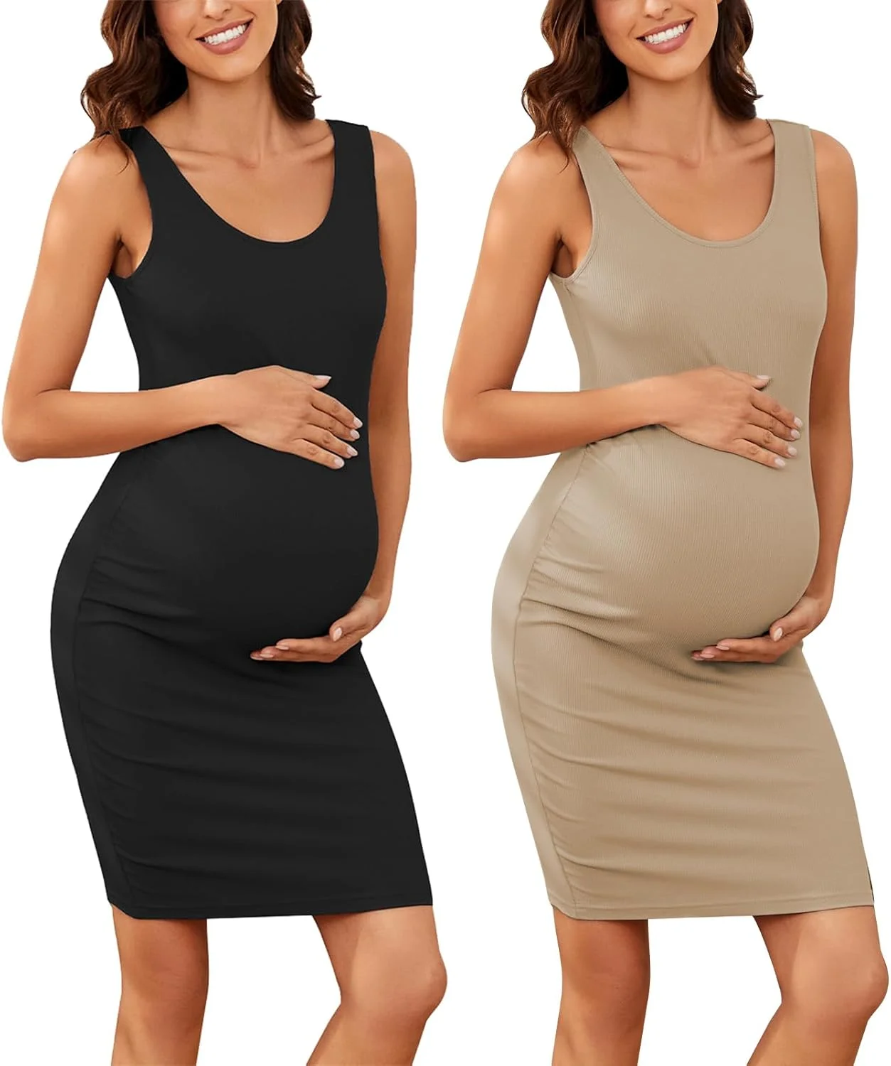 تاپ شیردهی بارداری زنانه Ecavus، تیشرت آستین کوتاه و بلند دو لایه، گشاد و راحت