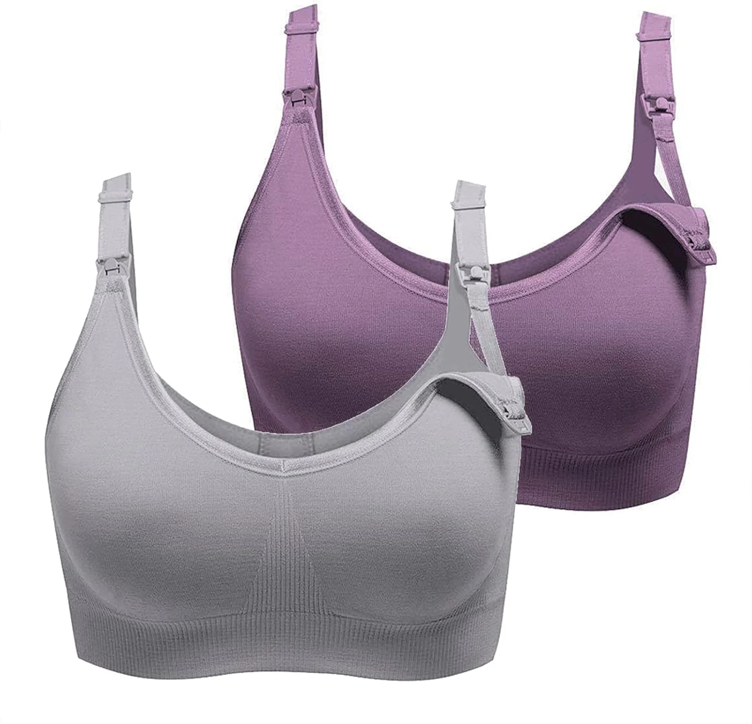 ست 2 عددی سوتین شیردهی فوق العاده نرم نخی نرم بارداری زنانه - Eellanzzio