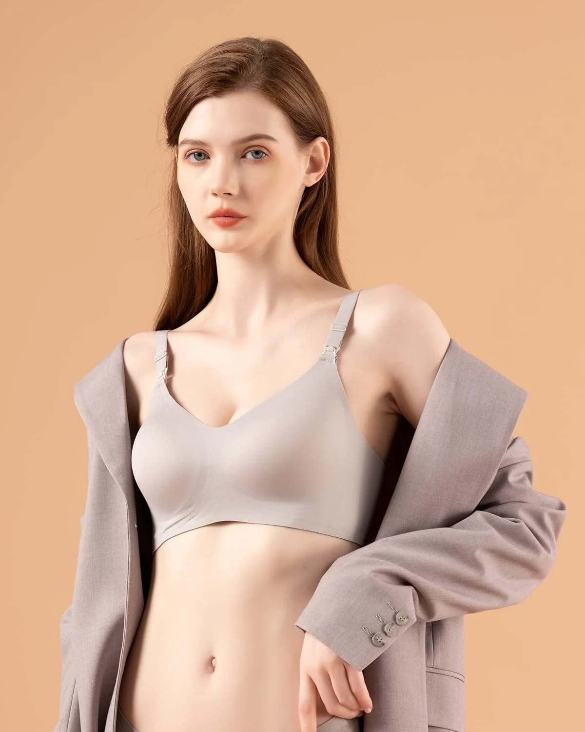 سوتین شیردهی بدون درز و تنفسی Eellanzzio، لباس زیر و لباس خواب نرم برای شیردهی راحت