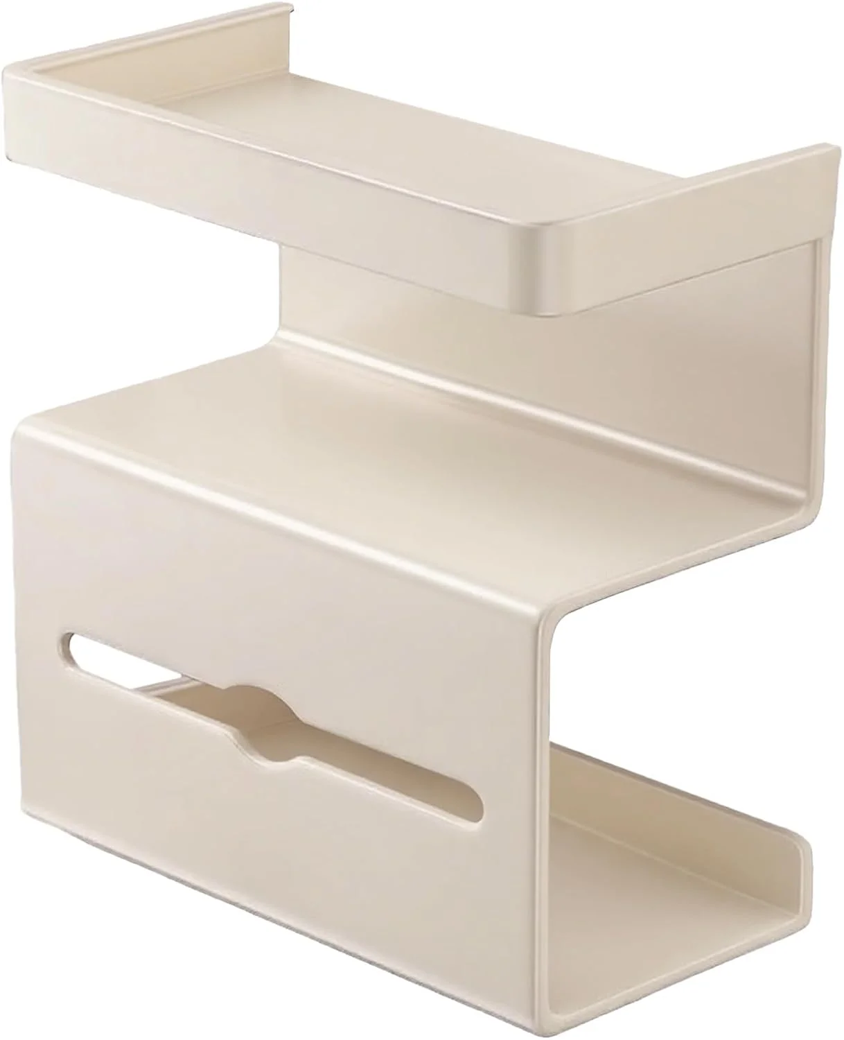 جا دستمال توالت با قفسه تلفن، جا دستمال توالت بدون نیاز به سوراخ کاری با قفسه، قفسه مدرن و صرفه جویی در فضا برای خانه، RV، حمام مهمان، اتاق پودر، تجاری