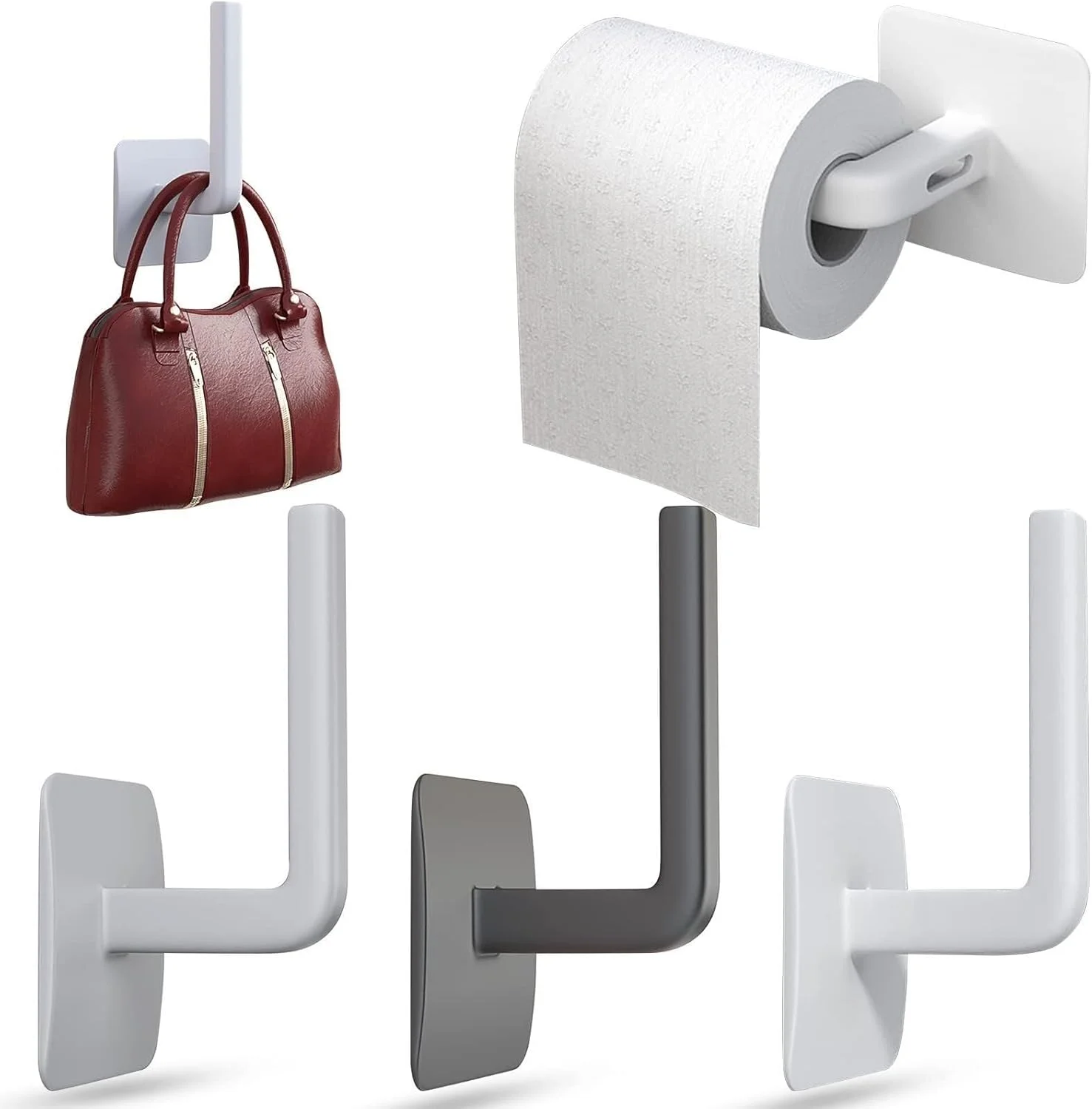 جا دستمال کاغذی توالت بدون نیاز به سوراخکاری، جا دستمال کاغذی خود چسب ABS، جا دستمال کاغذی رولی توالت، جا دستمال کاغذی دیواری