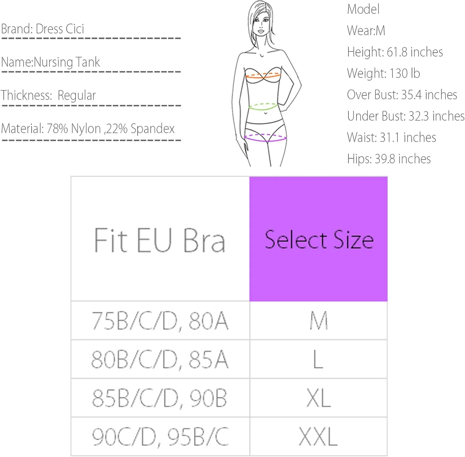 تاپ بارداری Cici، تاپ شیردهی رکابی با سوتین داخلی، بسته 3 عددی