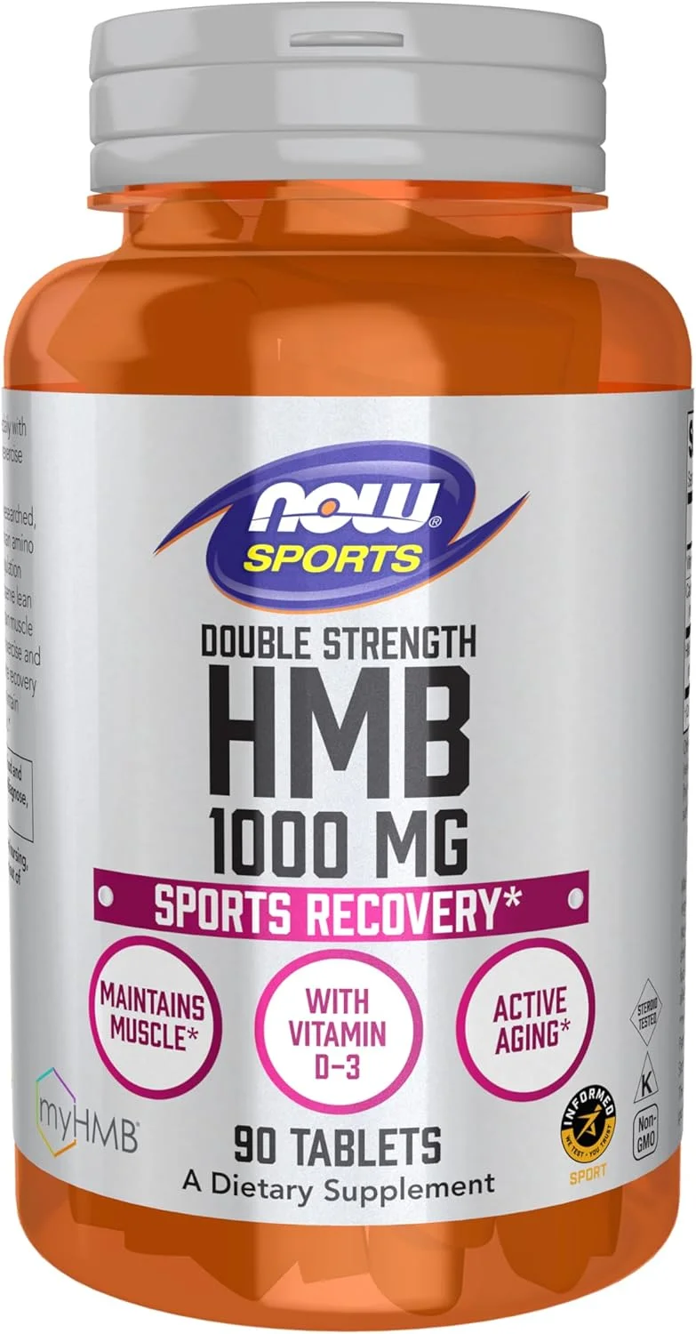Now Sports Nutrition، HMB (β-هیدروکسی β-متیل بوتیرات)، قدرت دو برابر 1000 میلی گرم، 90 قرص