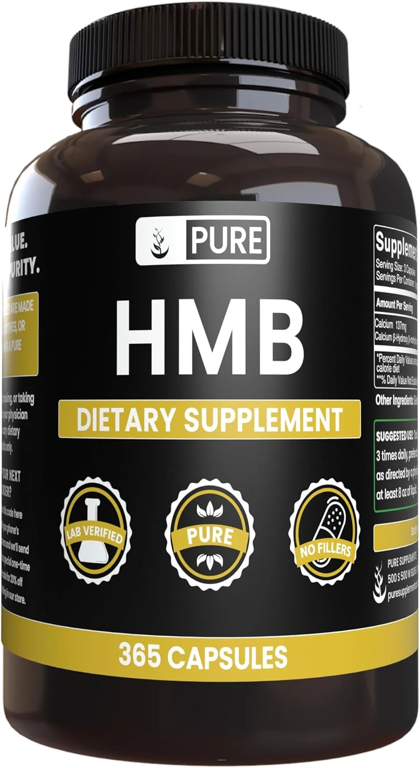اچ ام بی Pure Original Ingredients (365 کپسول) بدون منیزیم یا پرکننده های برنج، همیشه خالص، آزمایش شده در آزمایشگاه