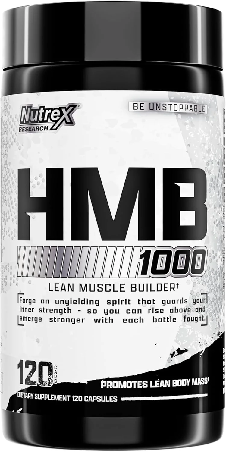 ناترکس ریسرچ HMB 1000 MG | پشتیبانی از ریکاوری عضلات، کاهش آسیب عضلات اسکلتی، افزایش قدرت، جلوگیری از تحلیل عضلات | 120 کپسول