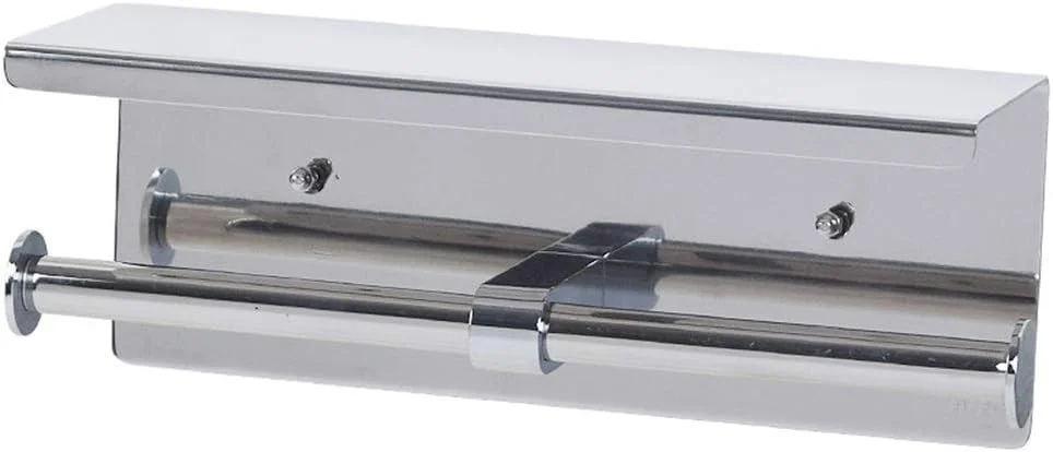 نگهدارنده دستمال توالت، نگهدارنده حوله کاغذی، مناسب هتل، حمام، دو رول، آلیاژ آلومینیوم، قفسه نگهدارنده دوگانه، مناسب دیوار حمام و دوش