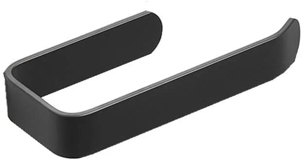 جا دستمال کاغذی رولی، آویز نگهدارنده دستمال توالت، مشکی مات، لوازم جانبی حمام، استیل ضد زنگ 304، نصب دیواری، اندازه معمولی، ساخت چین