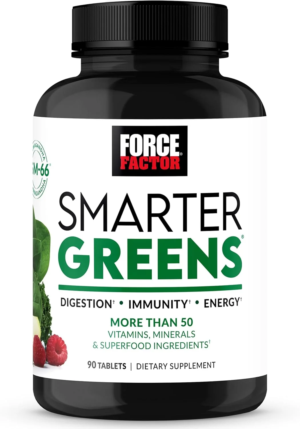 قرص های سبزیجات FORCE FACTOR Smarter Greens، مکمل سبزیجات با بیش از 25 ماده غذایی فوق العاده و آنتی اکسیدان برای بهبود هضم، کاهش استرس، تقویت ایمنی و حمایت از متابولیسم، 90 قرص