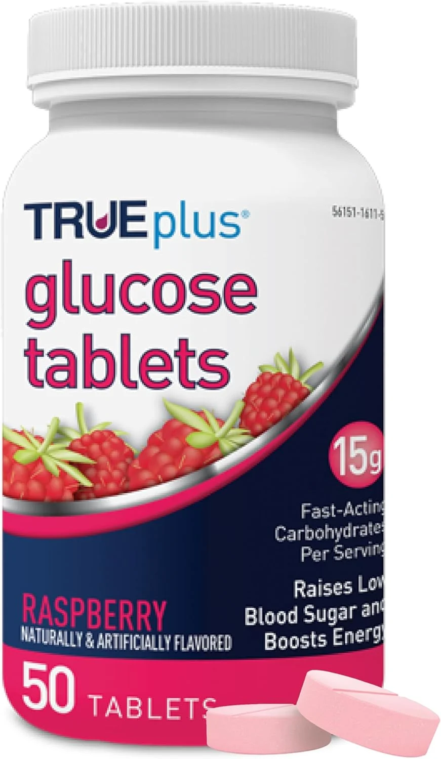 قرص گلوکز TRUEplus®، طعم تمشک - 50 عدد