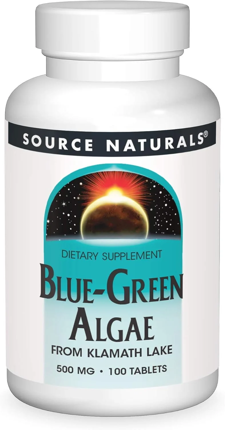 جلبک سبز-آبی خشک شده Source Naturals 500 میلی گرم 100 قرص
