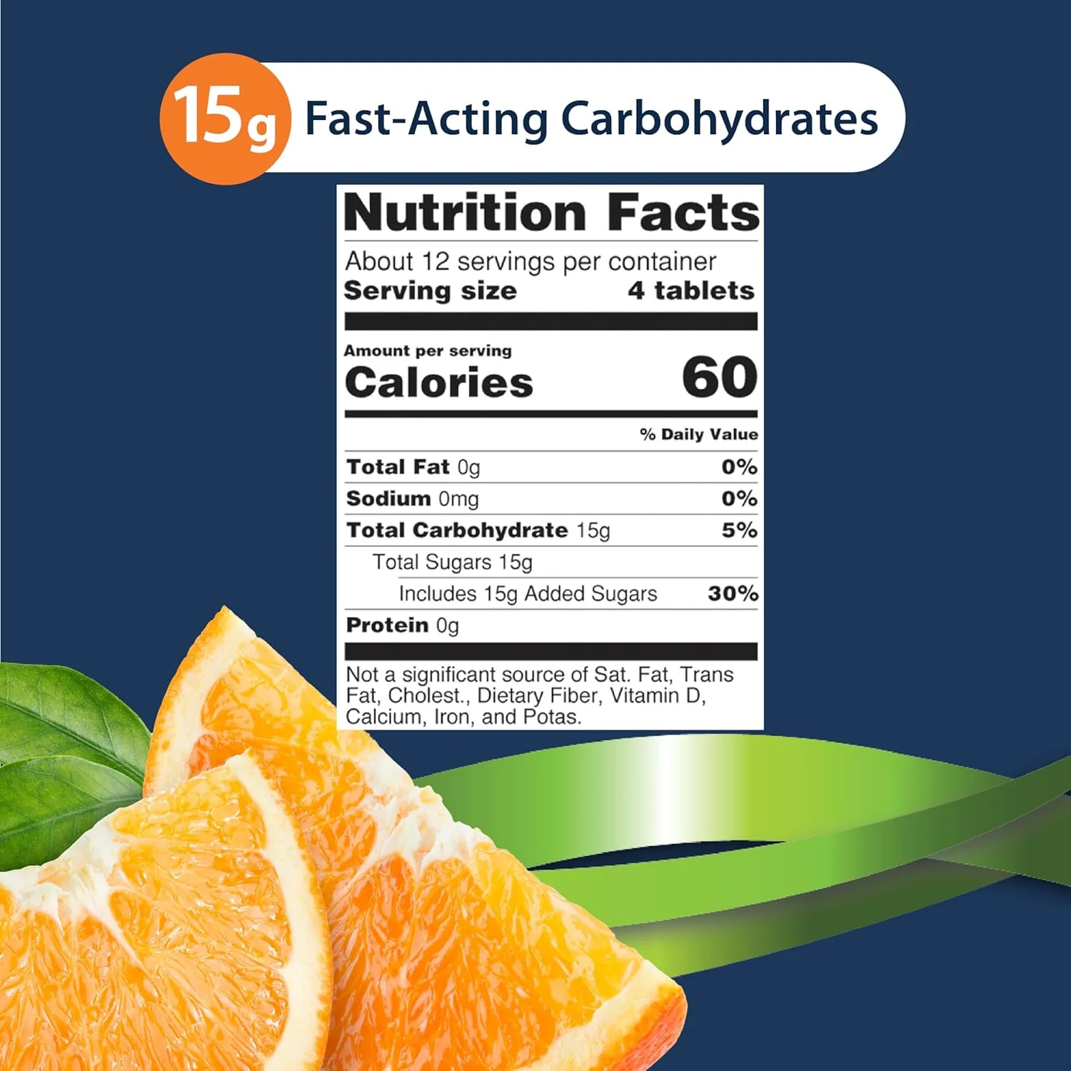 قرص گلوکز TRUEplus®، طعم پرتقال - 50 عددی