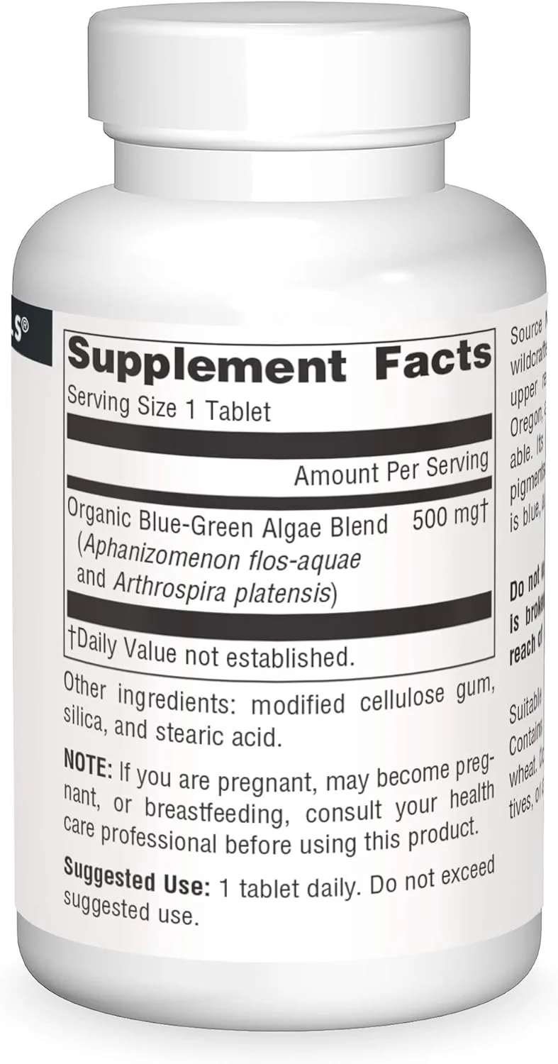 جلبک سبز-آبی خشک شده Source Naturals 500 میلی گرم 100 قرص جلبک سبز-آبی خشک شده Source Naturals 500 میلی گرم 100 قرص