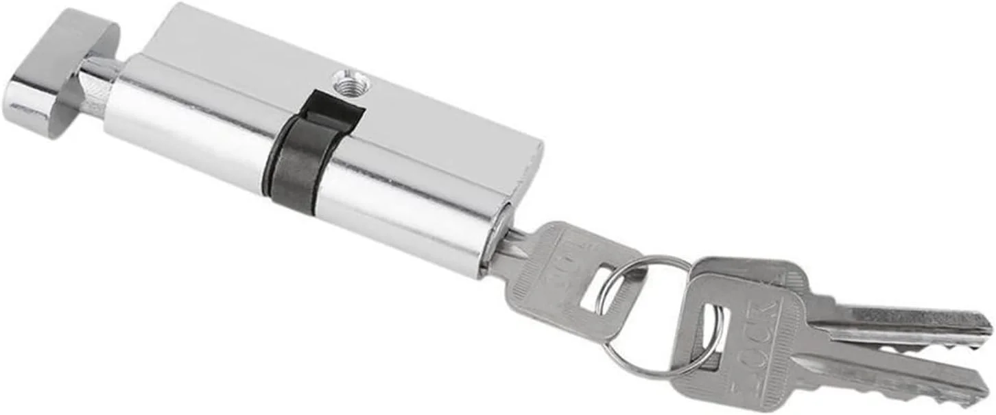 مغزی قفل درب آلیاژ آلومینیوم SEMOOR، ضد سرقت، ضد گیر کردن، ضد سوراخکاری، نقره ای، به همراه کلید و ابزار تنظیم