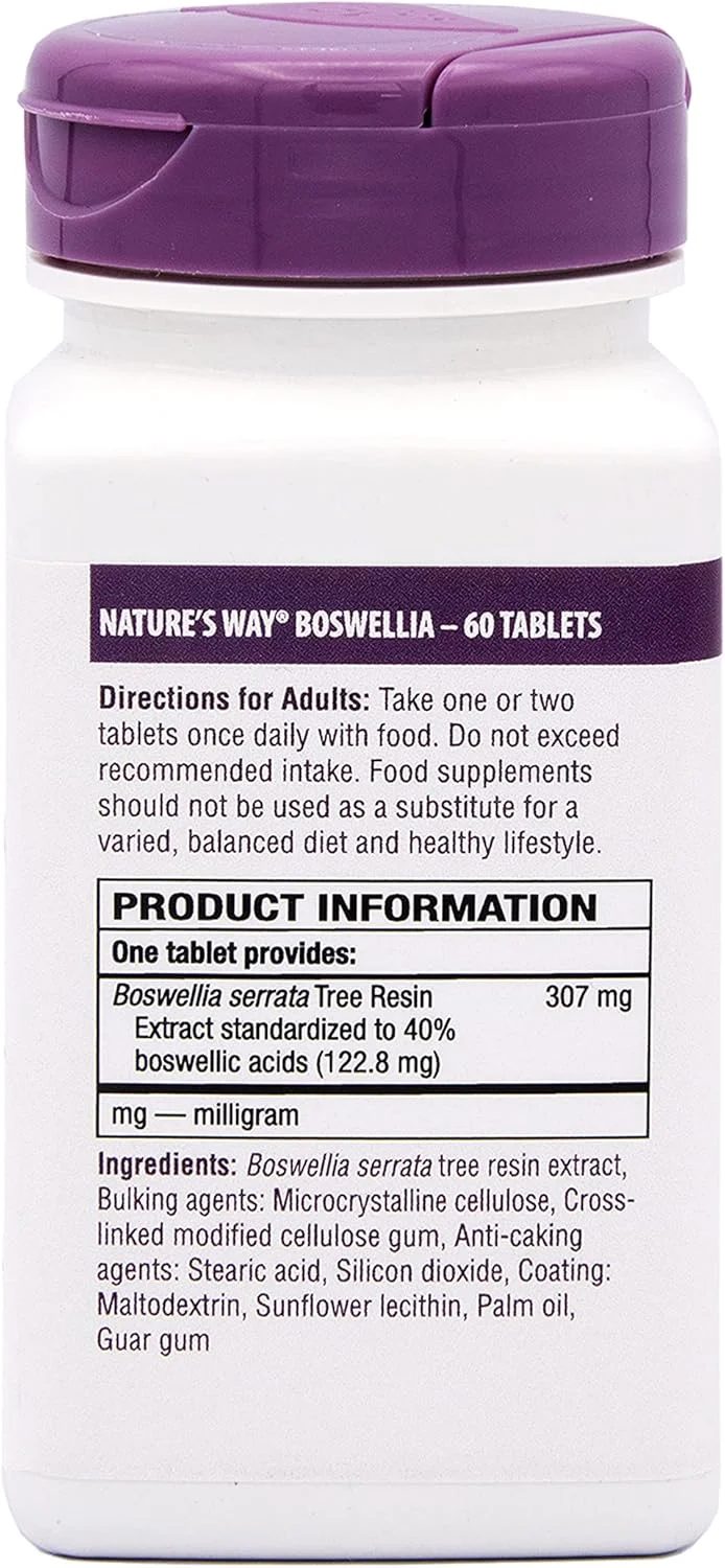 بوسولیا استاندارد شده Nature's Way، 307 میلی گرم، 60 قرص بوسولیا استاندارد شده Nature's Way، 307 میلی گرم، 60 قرص