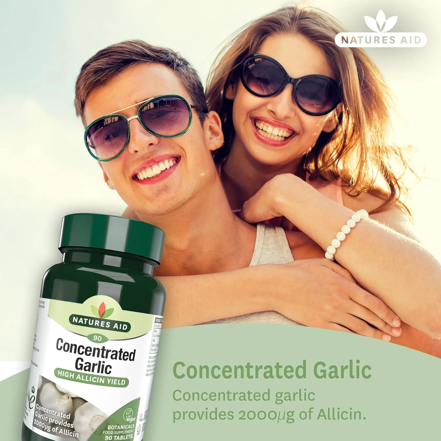 قرص سیر غلیظ شده 2000 میکروگرم نیچرز اید 90 عددی