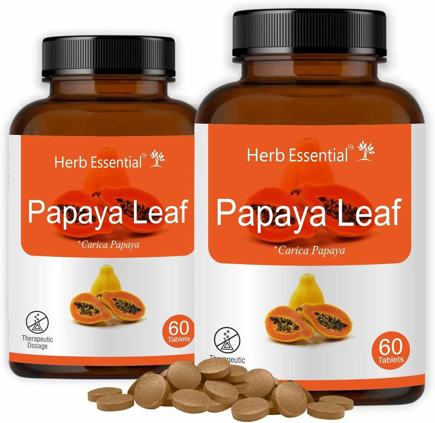 قرص عصاره برگ پاپایا کاریکا هرب اسنشیال (500 میلی گرم، 60 عدد، بسته 2 عددی)